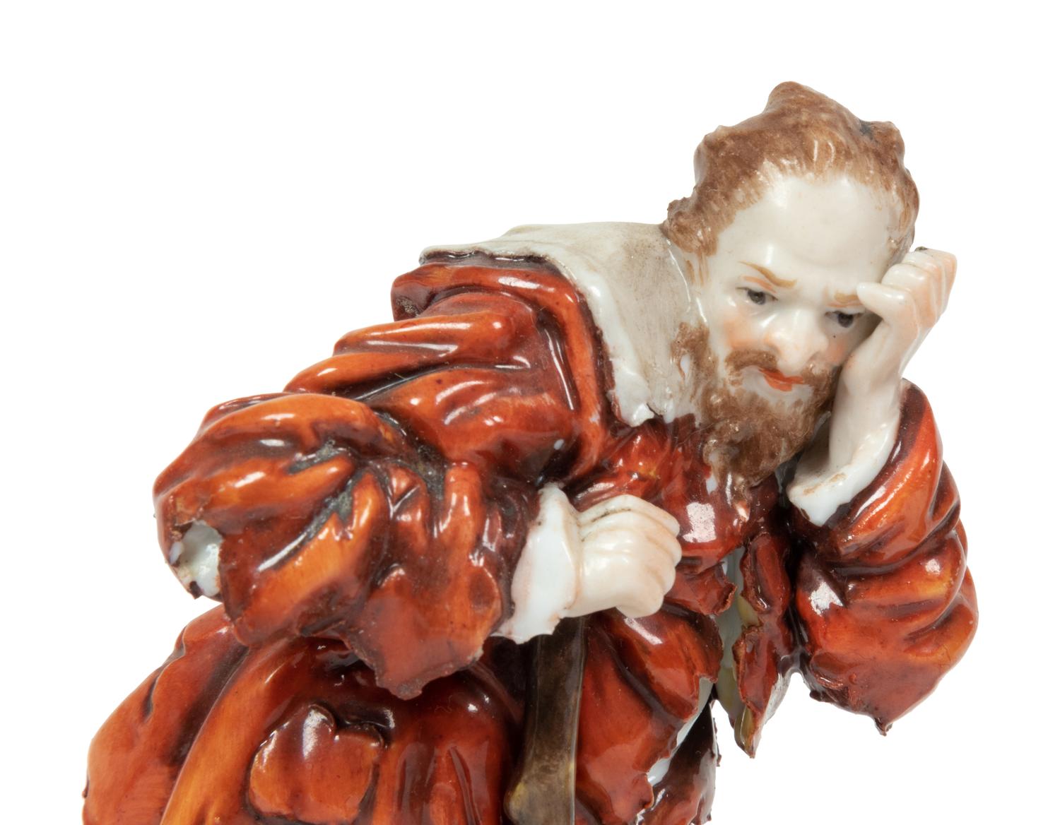 A Pair of Gilt Metal Mounted Porcelain Figures