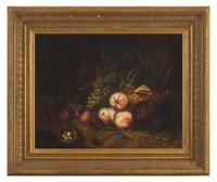 Still Life with Peaches, Grapes and Basket with Eggs