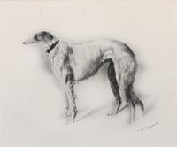 After N.A. Martynow, (Russian, circa 1874-79), Four lithographs after the original etchings,Portraits of Borzois, published circa 1938.