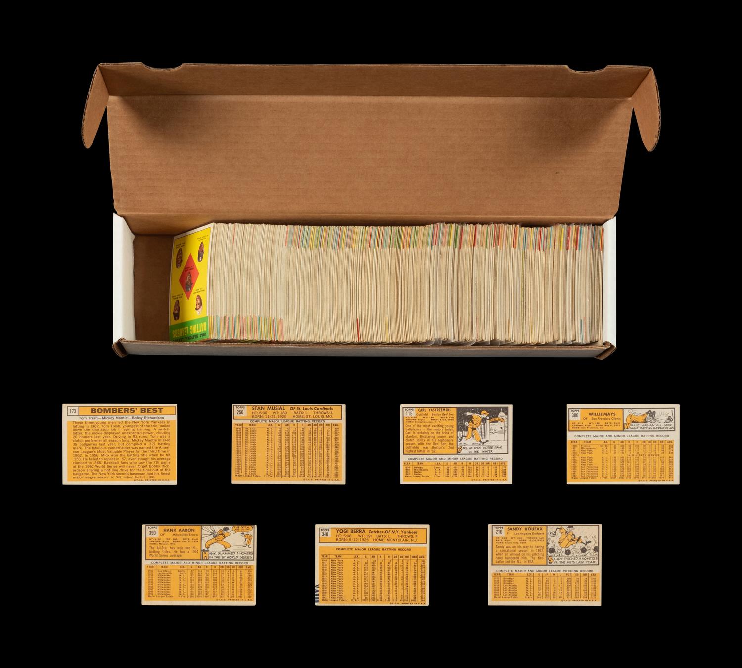 A Near Set of 1963 Topps Baseball Cards (566/576)
