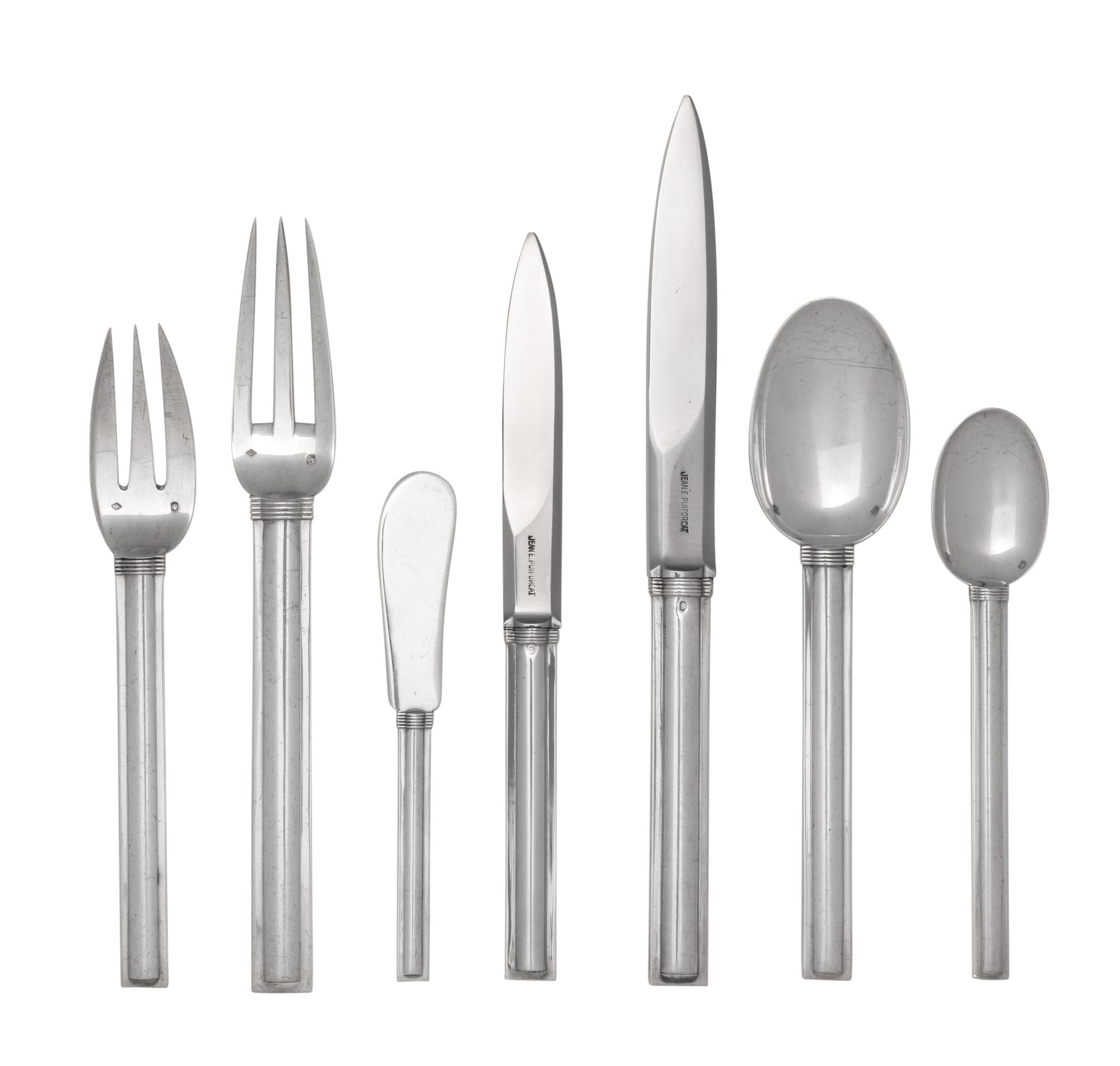 A Puiforcat Silver Flatware Service
