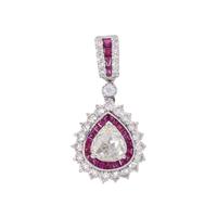 DIAMOND AND RUBY PENDANT/NECKLACE