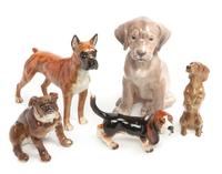 Five German Porcelain Figures Height of tallest 9 1/4 inches. — 20TH CENTURY