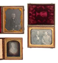 [EARLY PHOTOGRAPHY]. 3 daguerreotypes by photographers PLUMBE, UPTON, and PHIPPS.