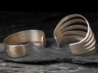 Sterling Silver Split Shank Cuff Bracelet, with White Hogan Shop Mark, PLUS