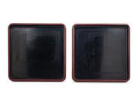 A Pair of Red Lacquer Trays