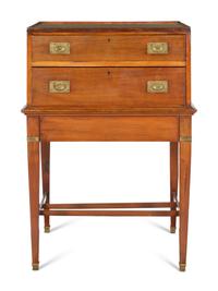 A Campaign Style Mahogany Work Table