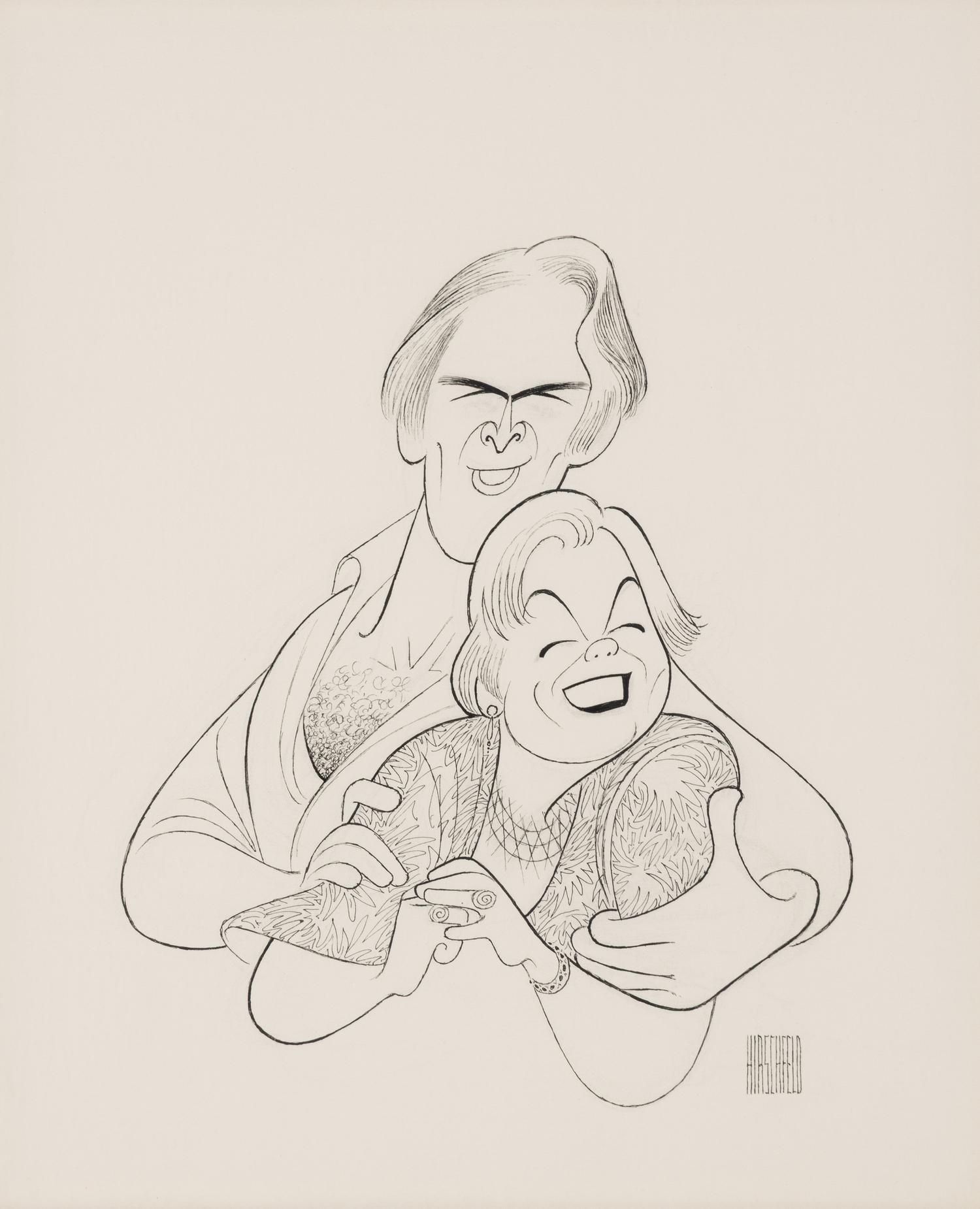 Al Hirschfeld (American, 1903–2003) — Martin Richards and Mary Lea Johnson