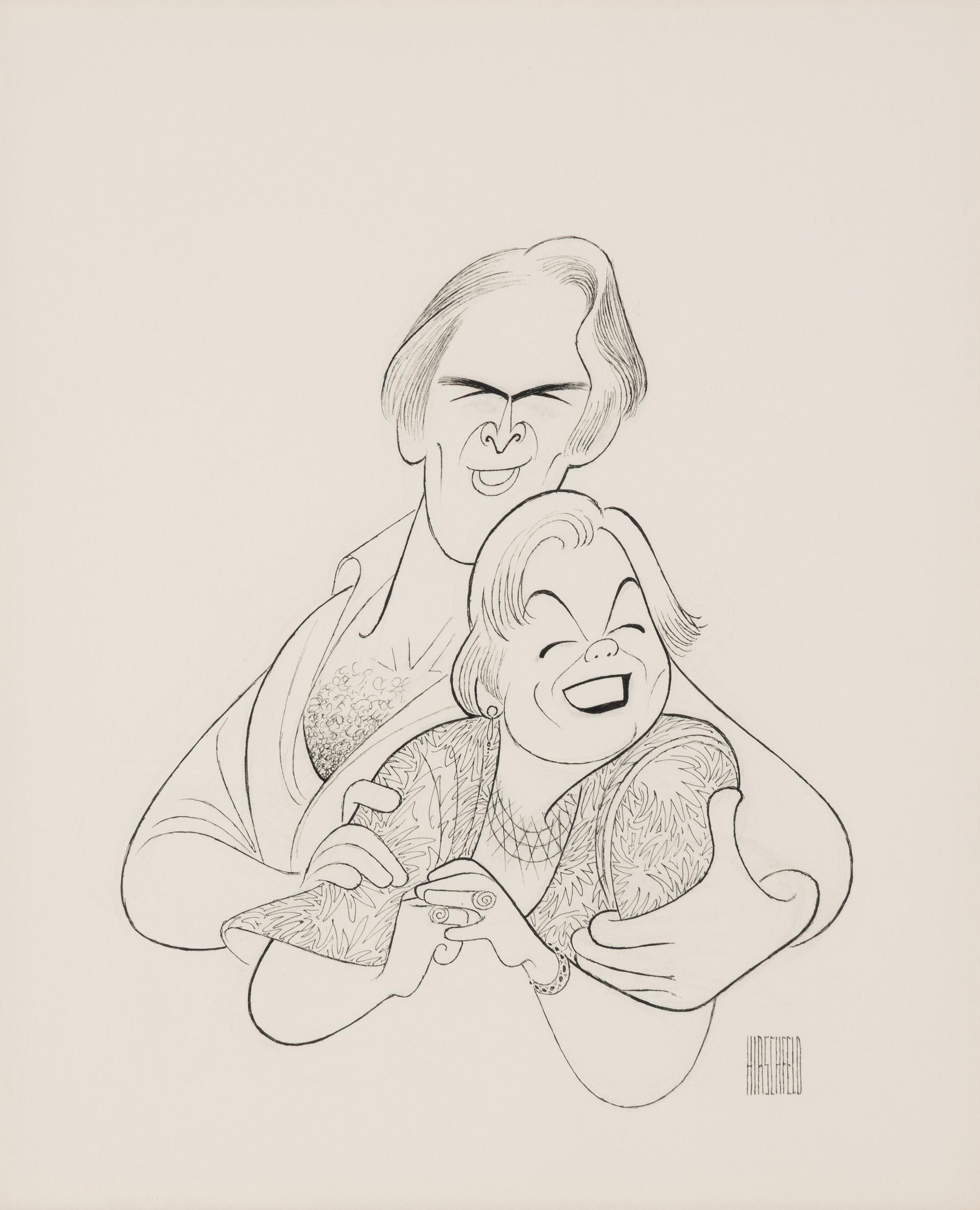 Al Hirschfeld (American, 1903–2003) — Martin Richards and Mary Lea Johnson
