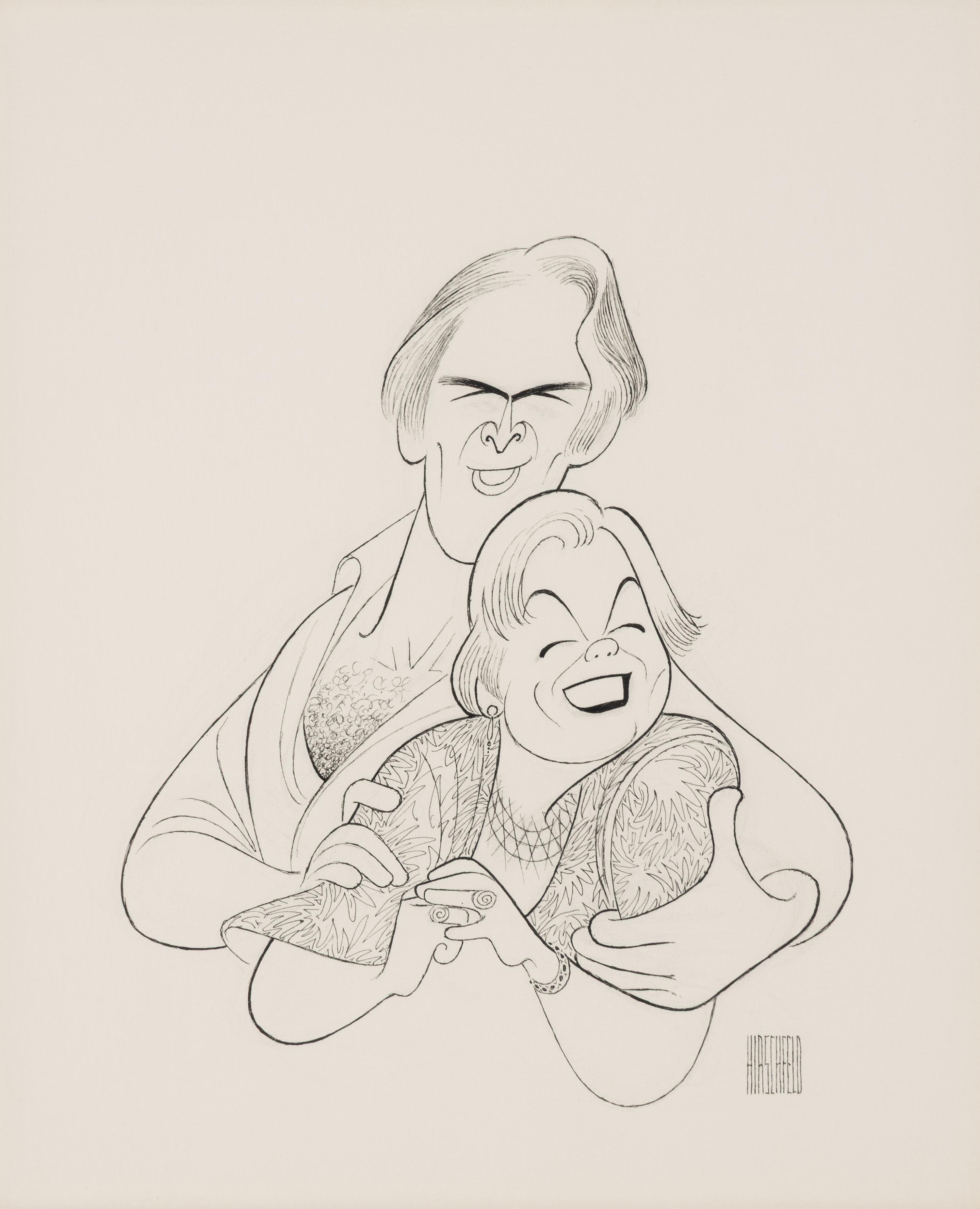 Al Hirschfeld (American, 1903–2003) — Martin Richards and Mary Lea Johnson