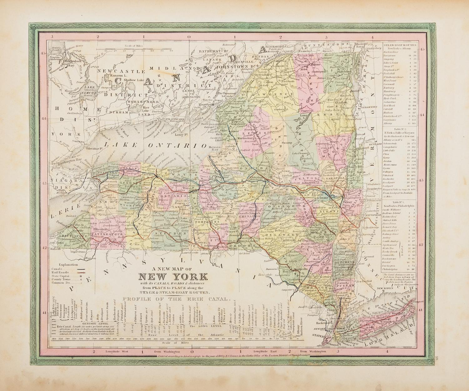 [ATLASES] TANNER, Henry Schenck (1786-1858) A New Universal Atlas. Philadelphia, 1845.