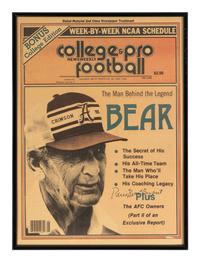 A Group of University of Alabama Football Signed Autographs Including Paul Bear Bryant (Beckett Authentication Services BAS Certified),
