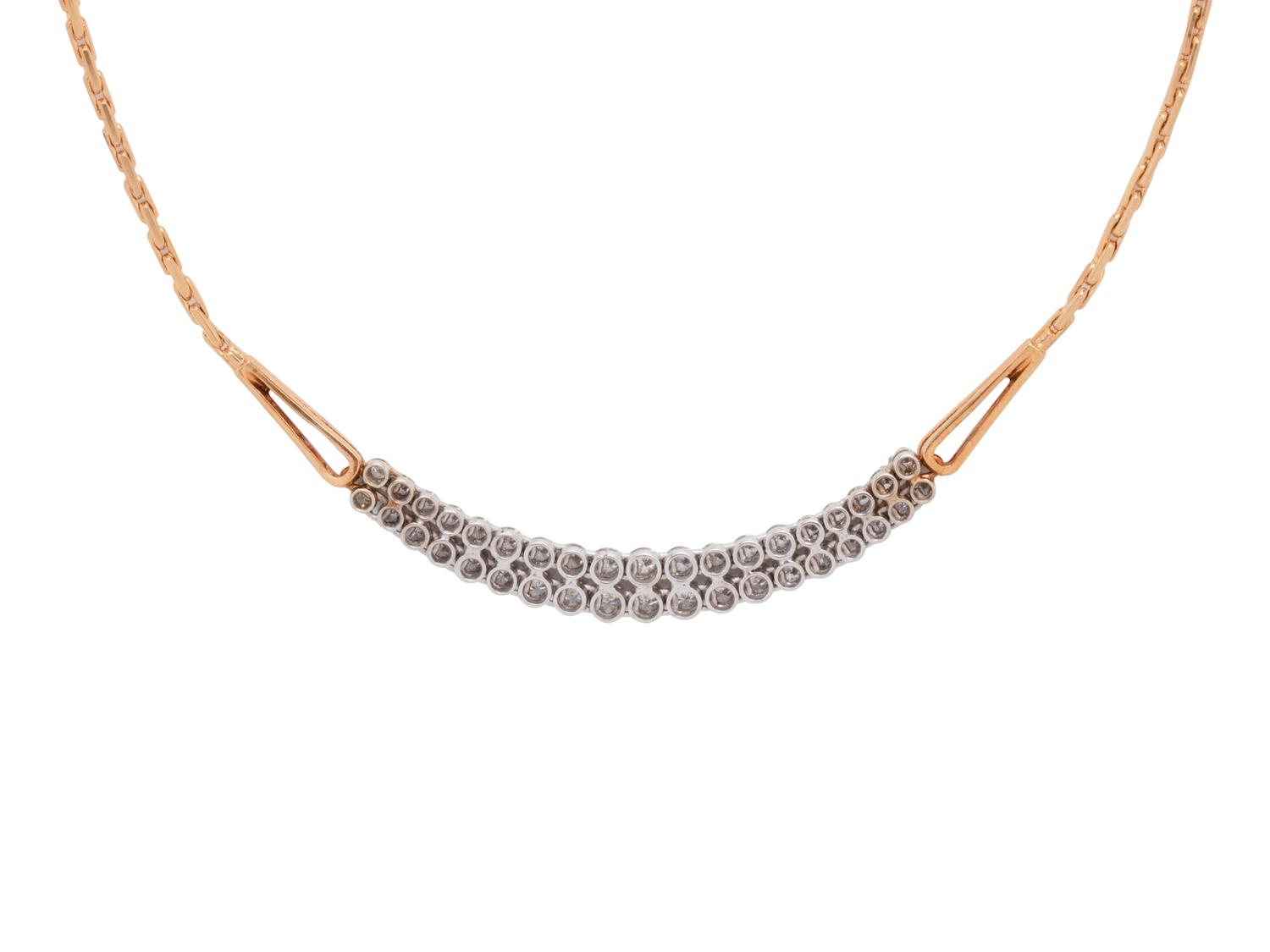 BICOLOR GOLD AND DIAMOND NECKLACE