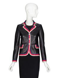 Gucci, Embellished Leather "Blind for Love" Blazer