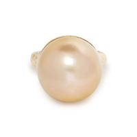 CULTURED GOLDEN SOUTH SEA PEARL RING