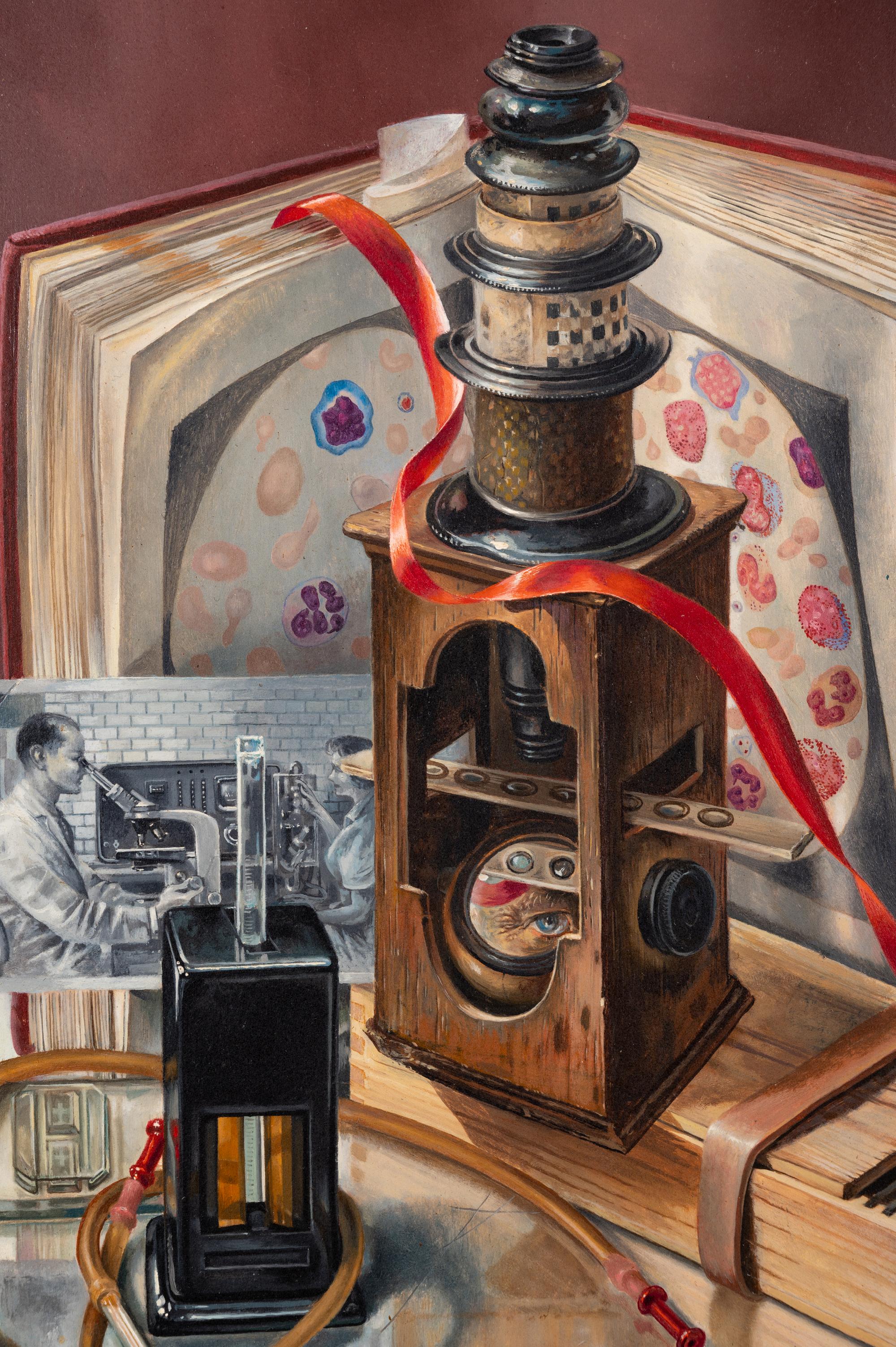 Untitled (Still Life with Microscope and Medical Equipment)