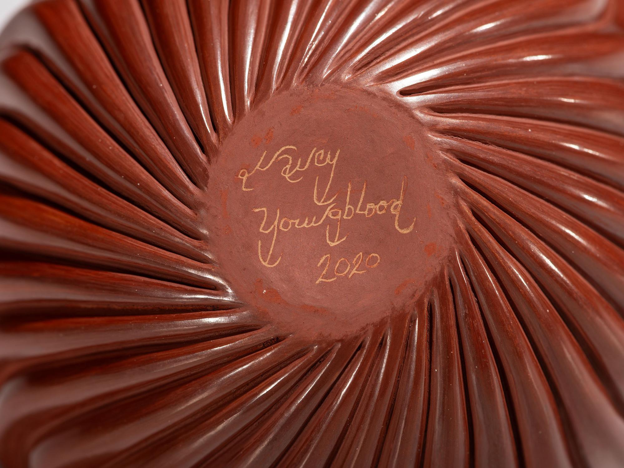 Redware Pottery Swirl Jar