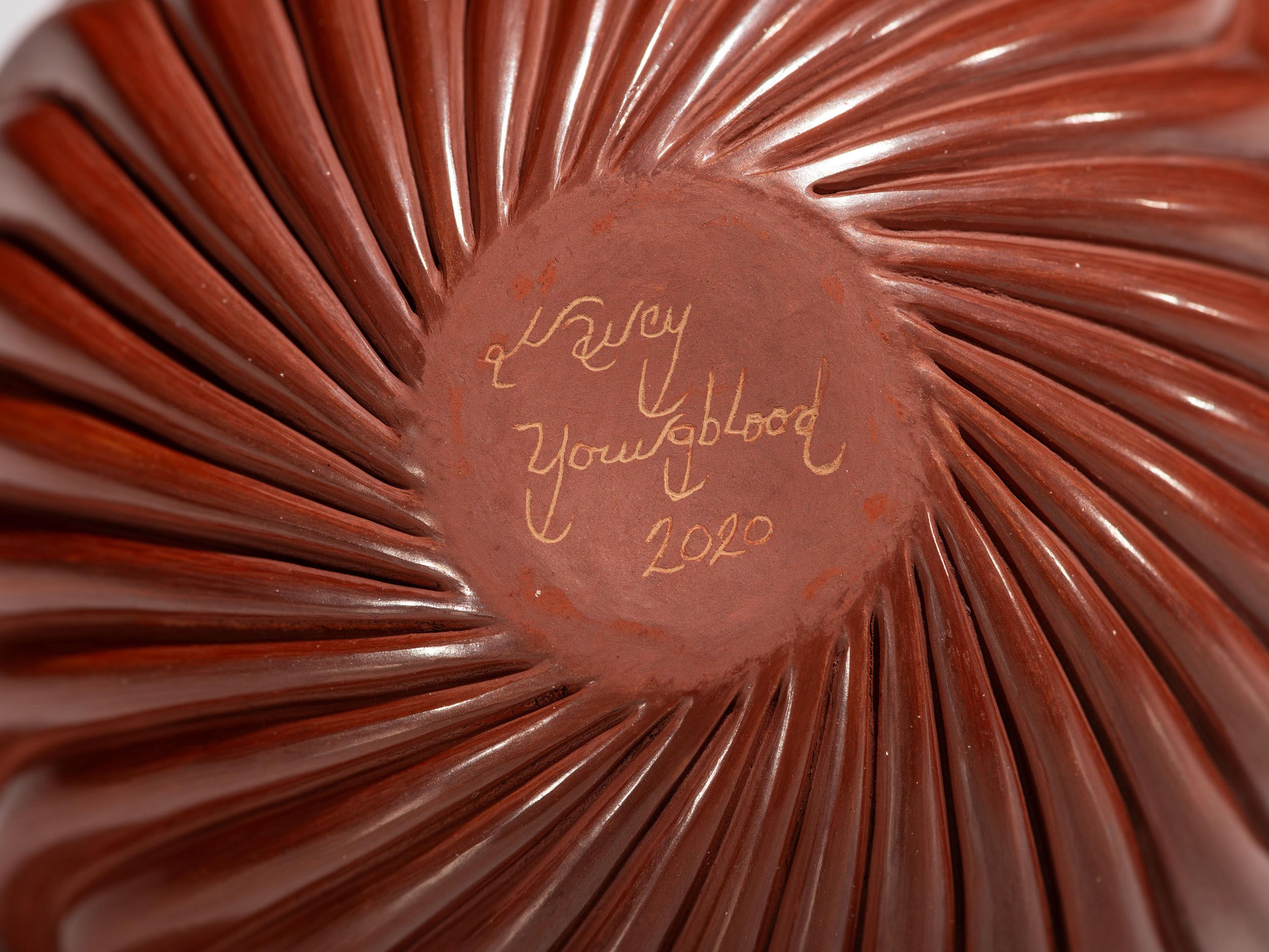 Redware Pottery Swirl Jar