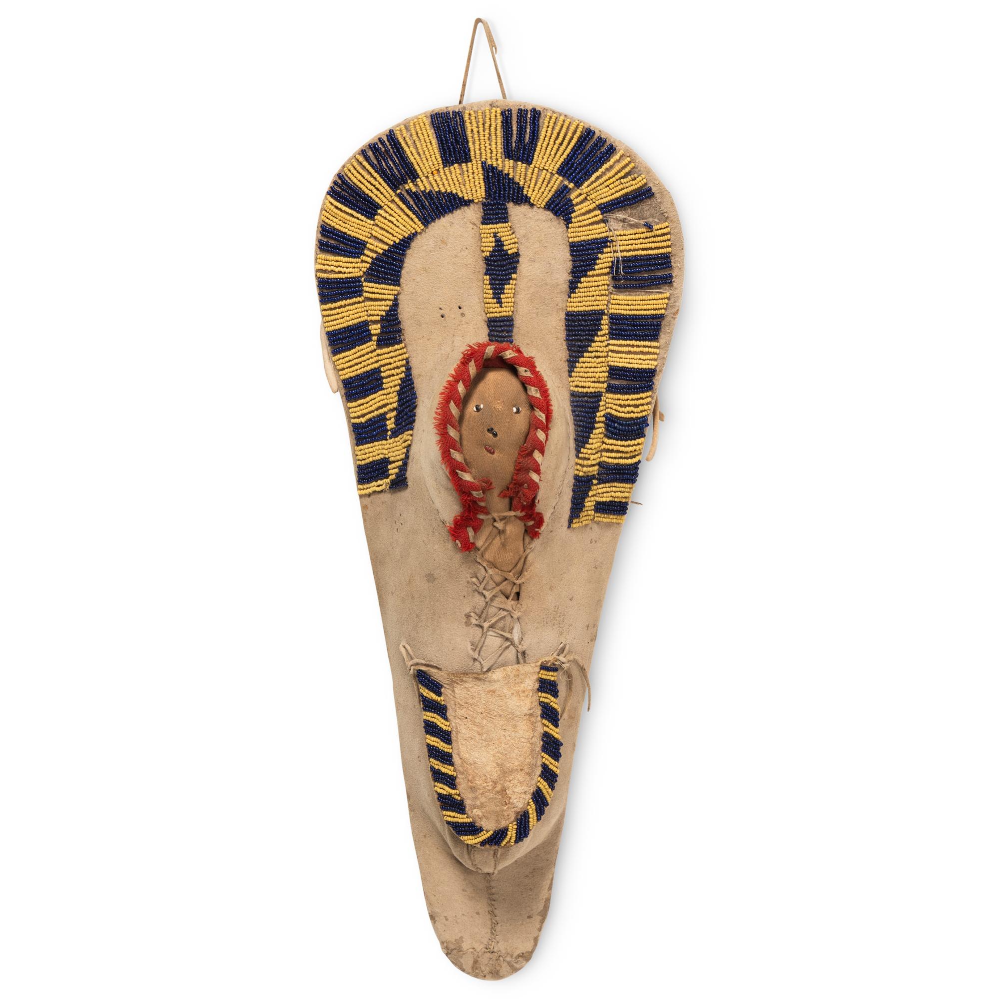 Ute Beaded Hide Doll Cradle