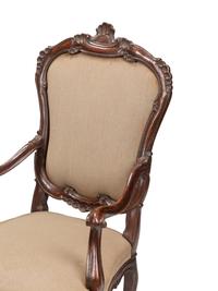A Pair of Venetian Walnut Armchairs