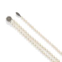 TWO CULTURED PEARL NECKLACES