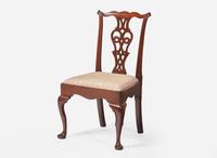 A Chippendale carved walnut side chair, late 18th century