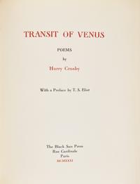[Black Sun Press] Crosby, Harry. Collected Poems of Harry Crosby
