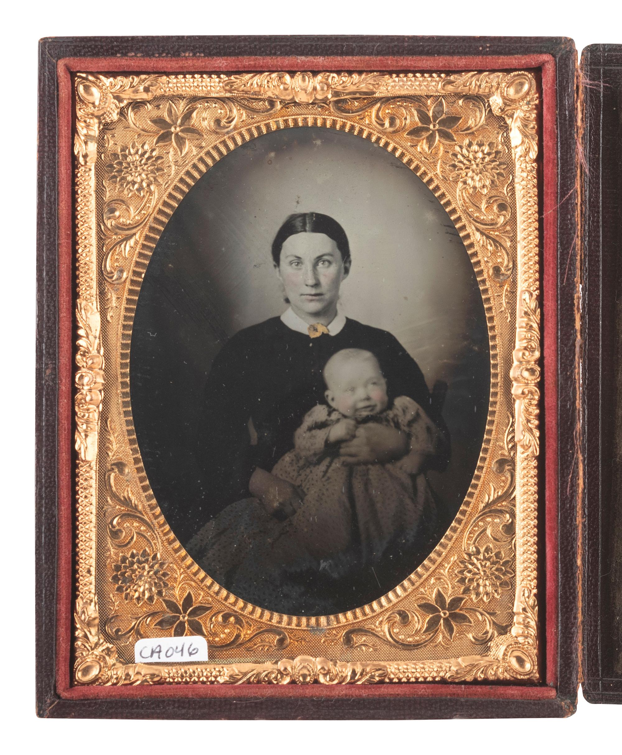 [EARLY PHOTOGRAPHY]. 16 assorted images featuring parents with children.