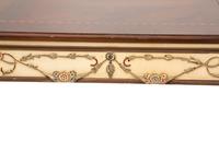 An Italian Painted and Parquetry Mahogany-Top Dining Table