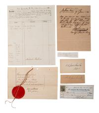 [CIVIL WAR-CONFEDERATE]. Confederate autographs, featuring Generals HAMPTON, LOVELL, & MAHONE.