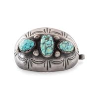 Sterling Silver and Turquoise Barrette