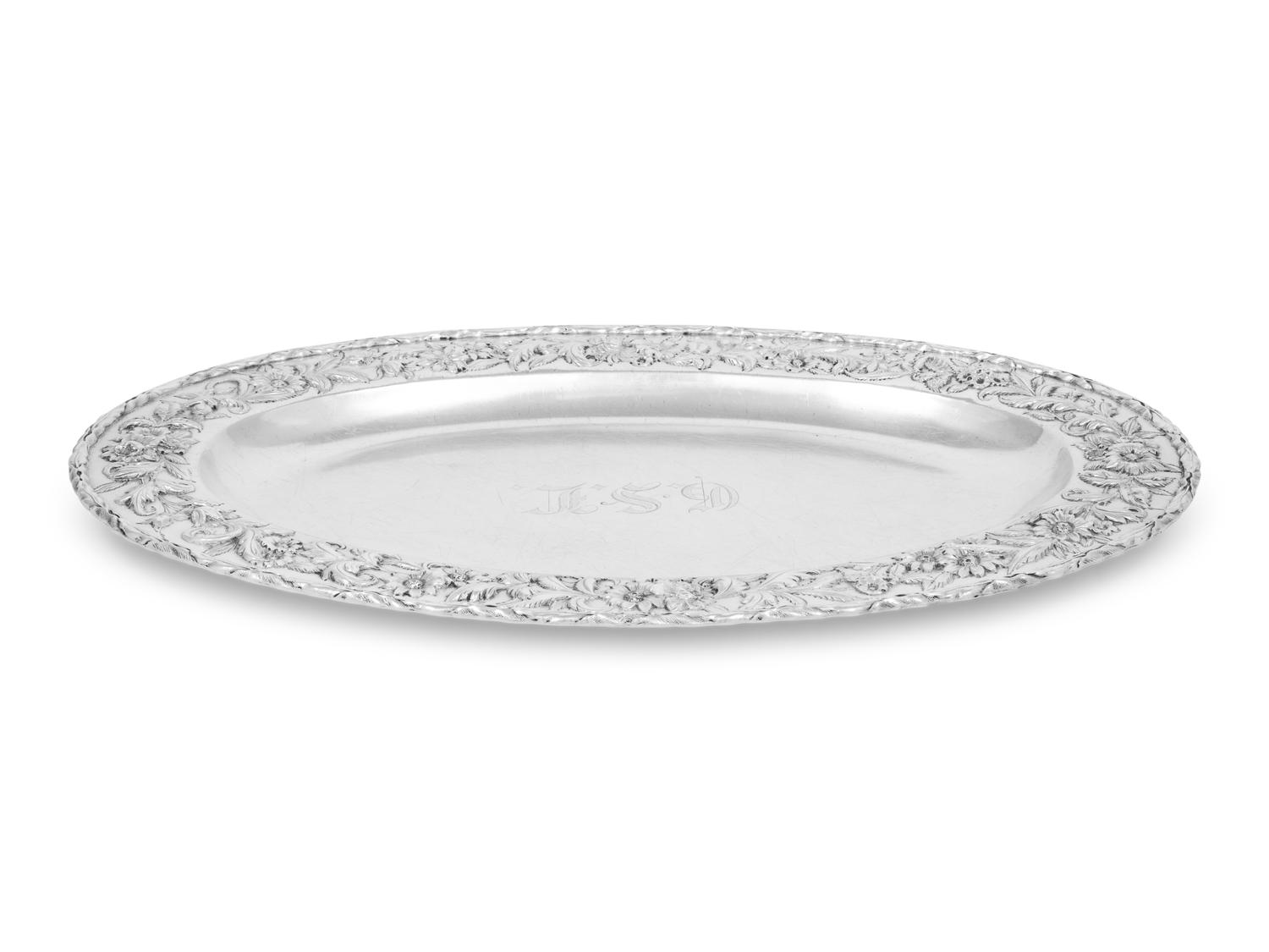 An S. Kirk & Son Repoussé Silver Serving Dish