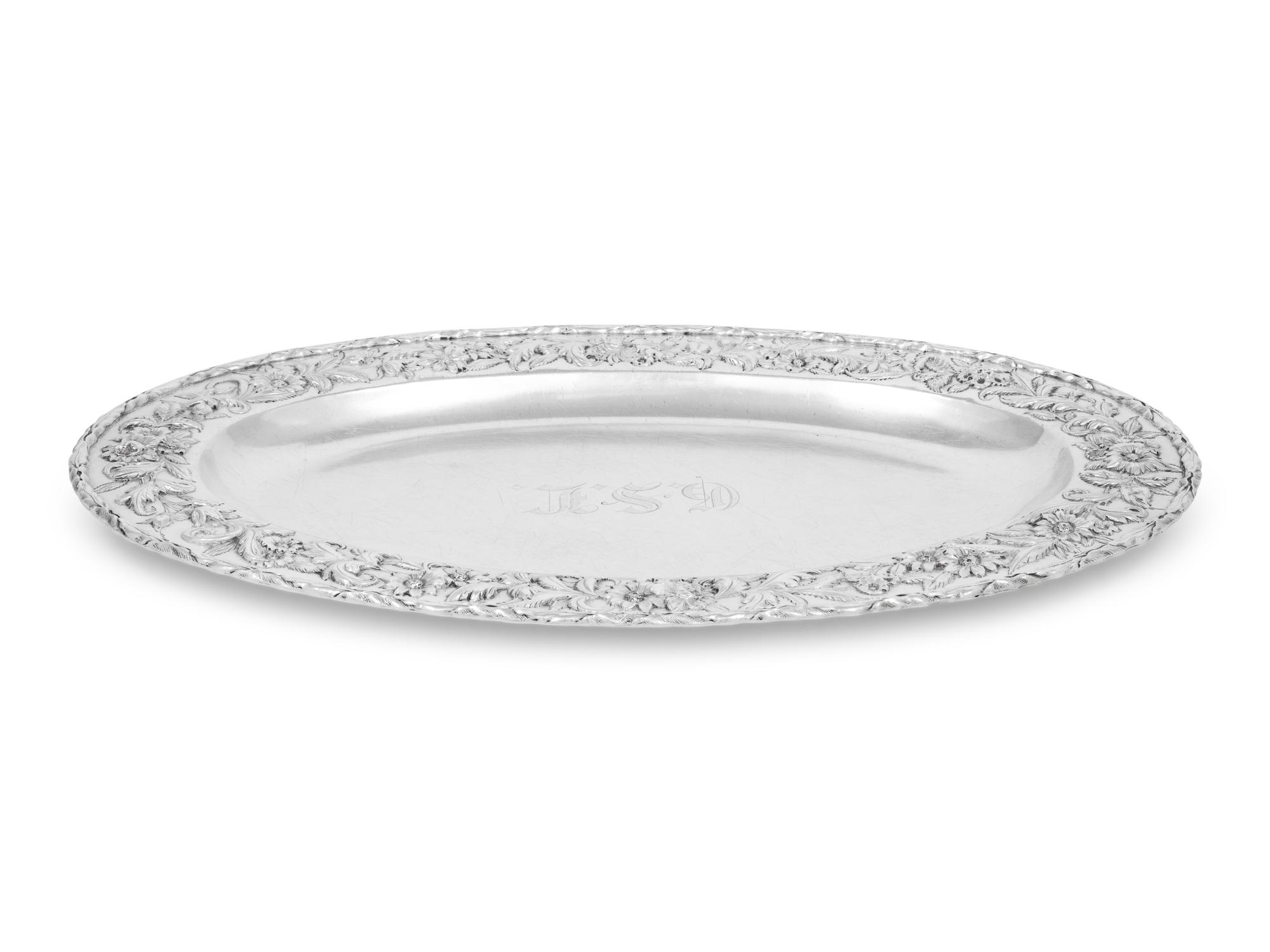 An S. Kirk & Son Repoussé Silver Serving Dish