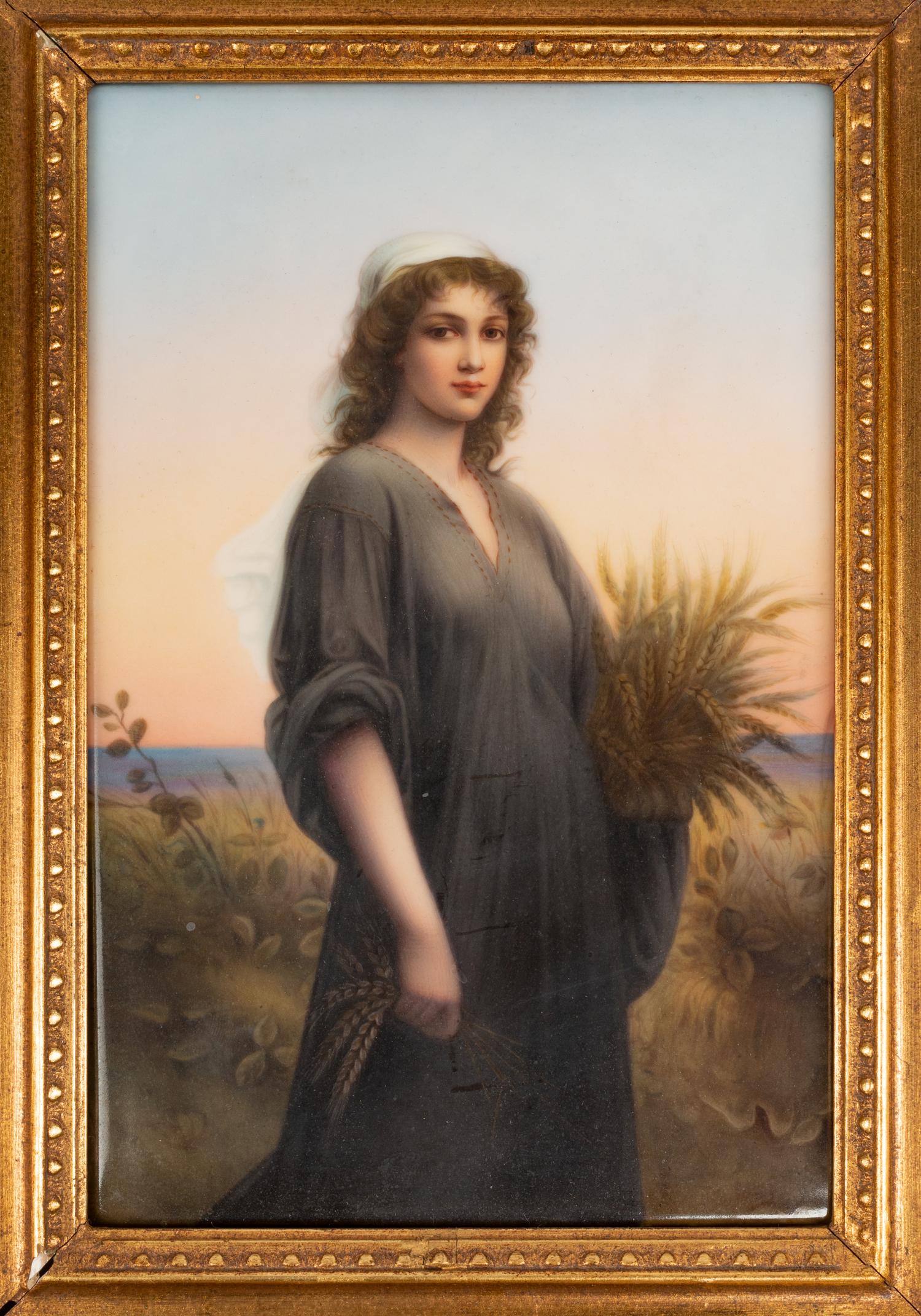 A Berlin (K.P.M.) Porcelain Plaque After Charles Landelle
