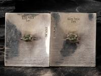 Silver Earrings with Inlay