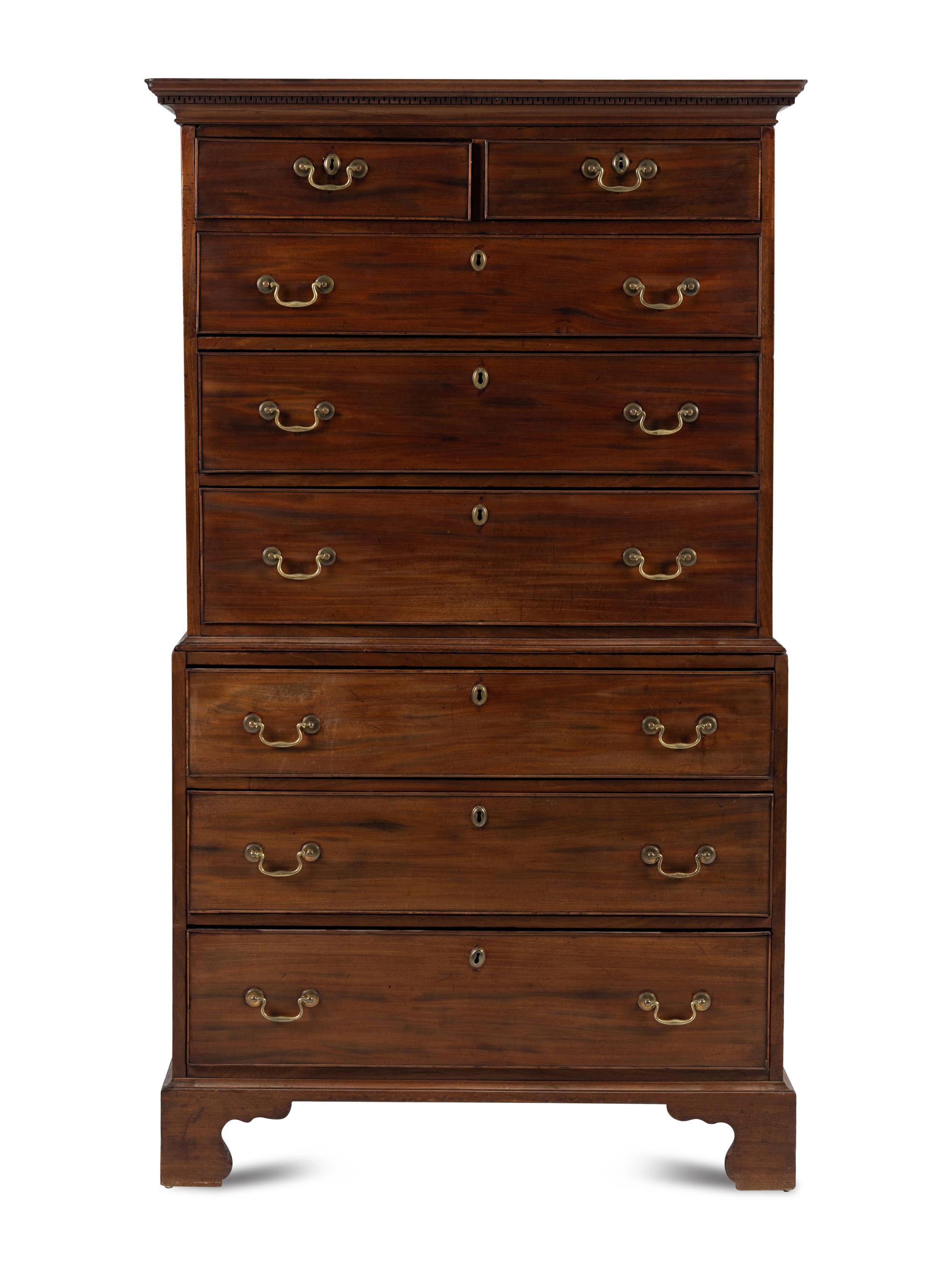 A George III Mahogany Chest-on-Chest