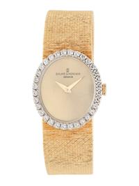 BAUME & MERCIER, 18K YELLOW GOLD AND DIAMOND WRISTWATCH