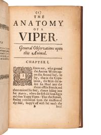 CHARAS, Moyse (1618-1698). New Experiments upon Vipers . London: Printed by T. N. for J. Martyn, 1670.