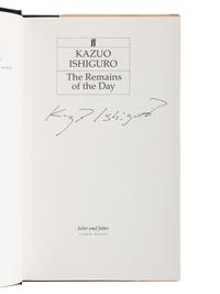 ISHIGURO, Kazuo (b. 1954). The Remains of the Day . London and Boston: Faber and Faber, 1989.