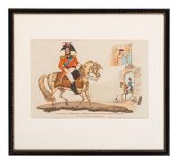 Six Hand-Colored Engravings of Napoleonic Wars Commanders