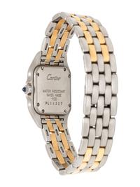 CARTIER, STAINLESS STEEL AND YELLOW GOLD 'PANTHÈRE' WATCH