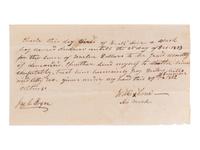 [ENSLAVEMENT] 1852 manuscript document detailing the hiring of a young enslaved person named Andrew