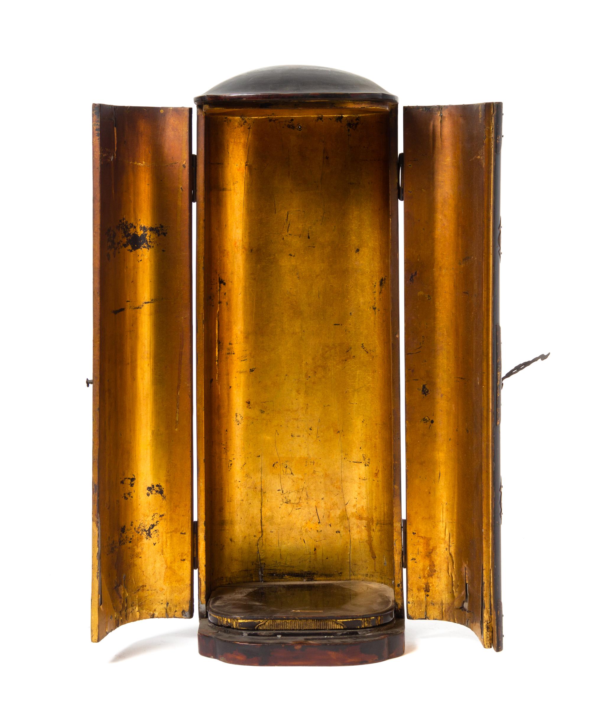 A Japanese Lacquer Traveling Shrine Height of shrine 22 3/4 inches. — 18TH/19TH CENTURY