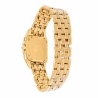 Cartier, Ref. 128000M, 18K Yellow Gold 'Panthère' Watch with Diamond Bezel, Crown, and Links