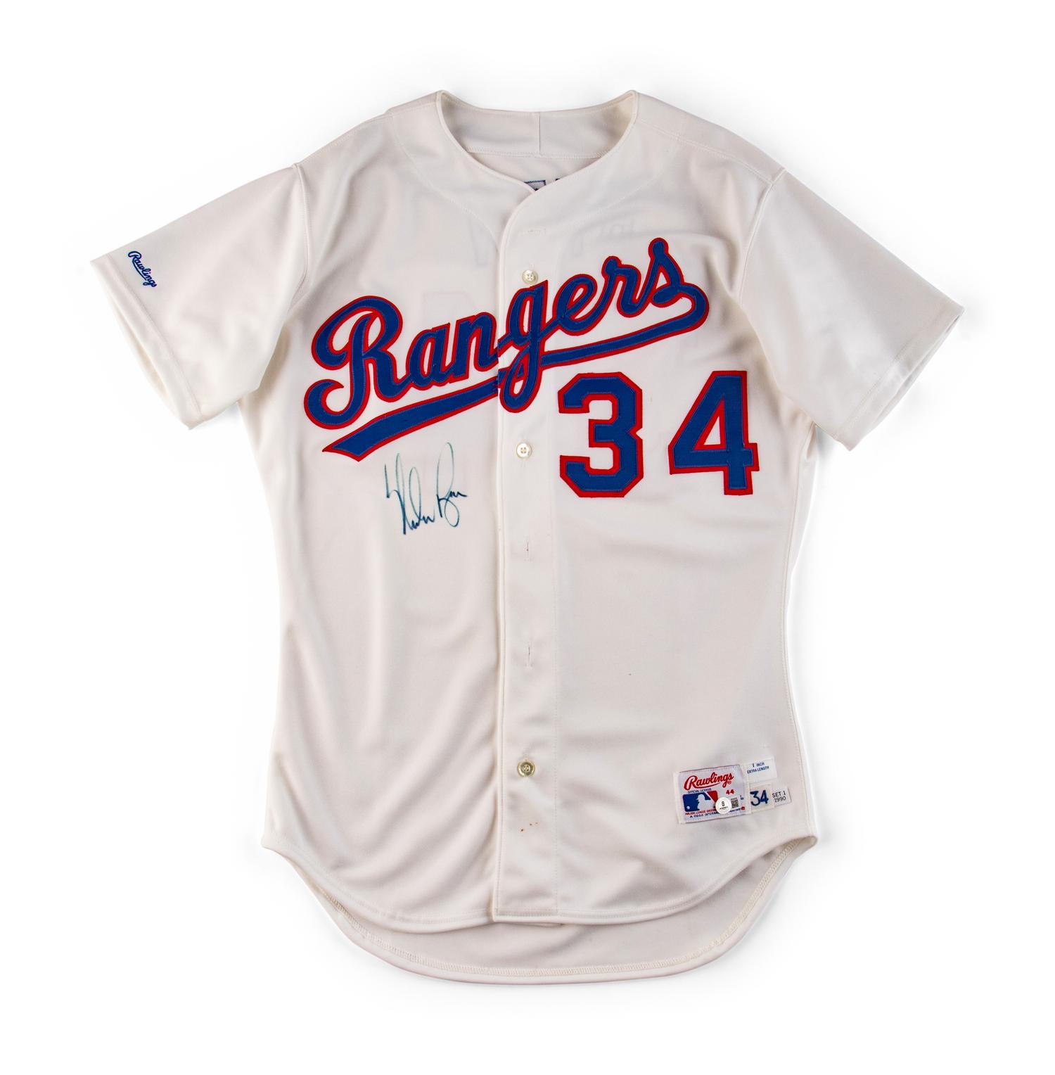 A Nolan Ryan Signed Autograph Texas Rangers Jersey (Beckett Authentication Services)