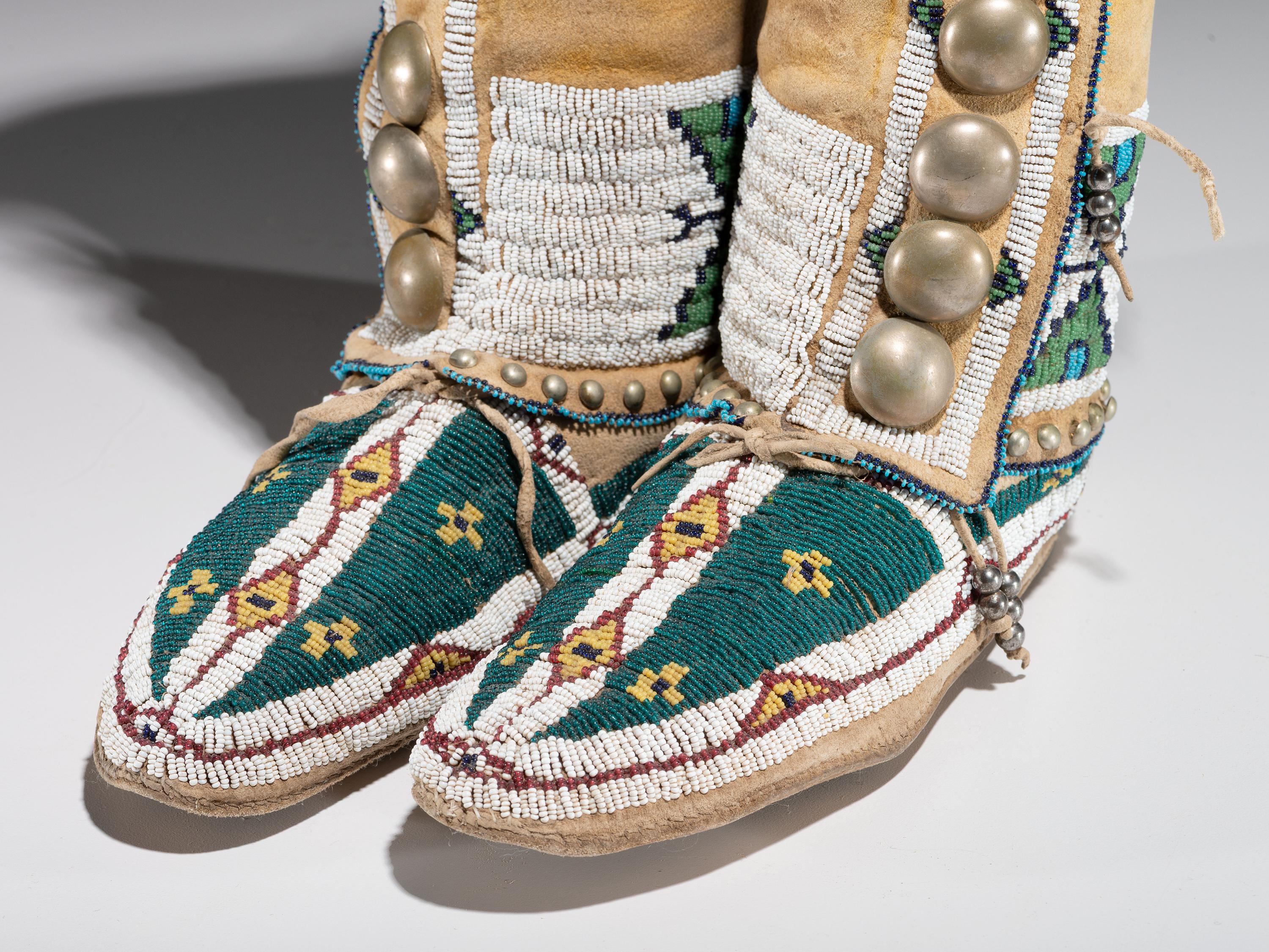 Central Plains Beaded Leggings and Moccasins