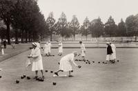 A group of four photographs ( Sicily , 1961; The Cafeteria , 1973; The Trip West, Camp Ground , 1966; Women Playing Bocce, Brighton , 1960)