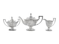 An American Silver Three-Piece Tea Service