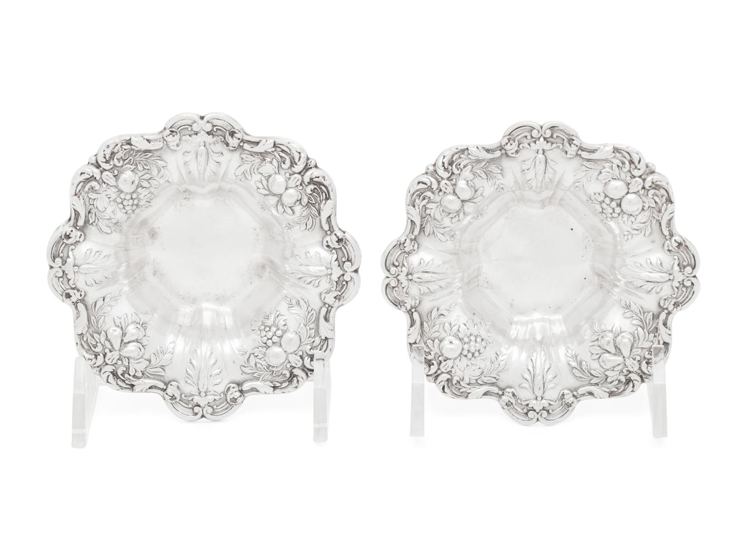 A Pair of American Silver Francis I Nut Dishes