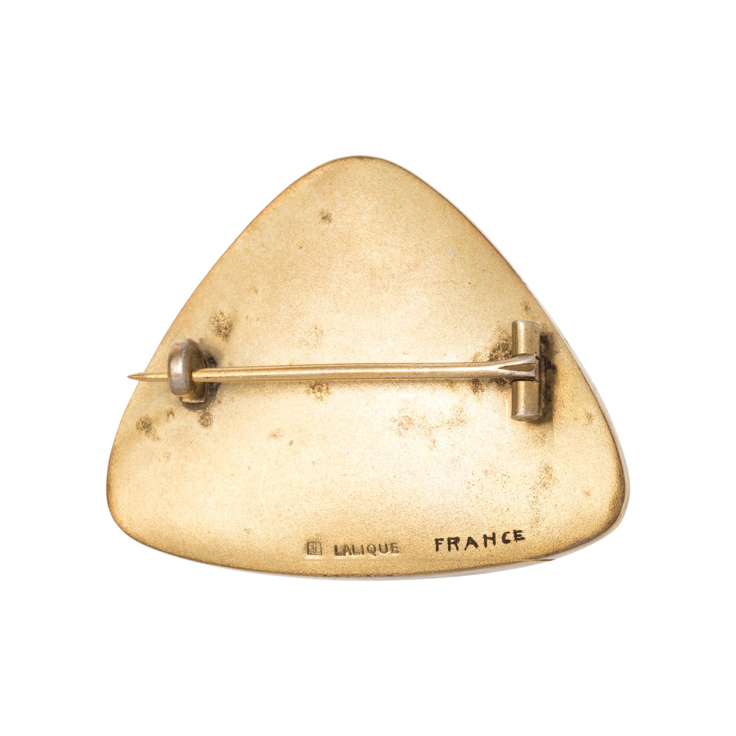 LALIQUE, GLASS BROOCH